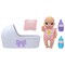 Magic Nursery: 8" Baby Doll & Bassinet Gift Set - Sun, Pink, White - Bed & Pillow, Hard Body, 2 Care Bottle Toy Accessories, Kids & Toddlers Age 2+
